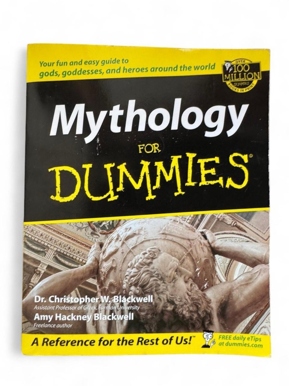 Mythology For Dummies Book - Black & Yellow Cover